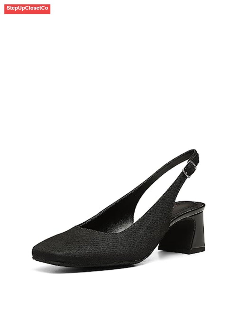 Women's Denim Elastic Slingback Heels